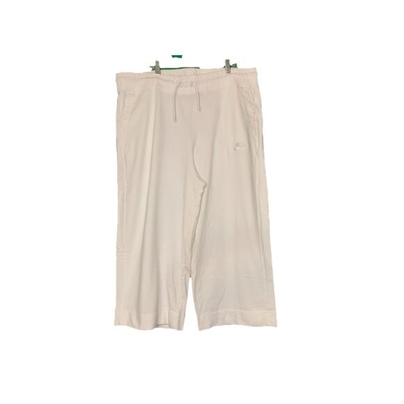 Nike Sportswear Jersey Capris Pant Size XL White Casual Womens - Picture 1 of 9
